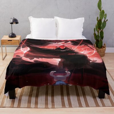 Hollow Knight And Grimm Facing Throw Blanket