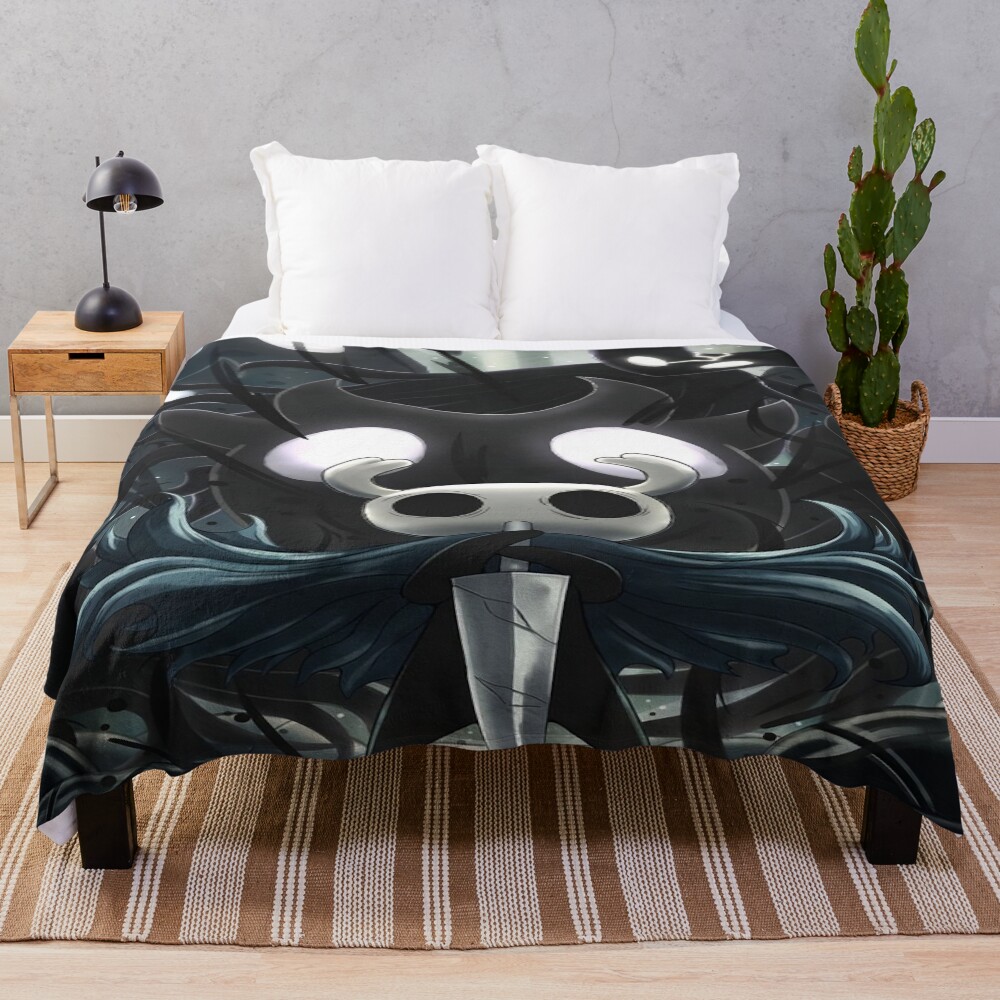Hollow Knight The Knight Art Throw Blanket