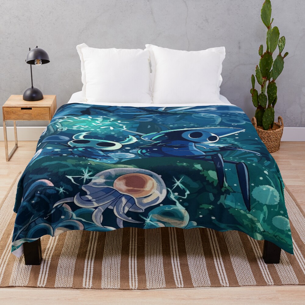Hollow Knight Dark Fantasy Throw Blanket
