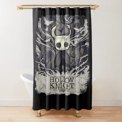 Hollow Knight Ghost Nail Shower Curtain