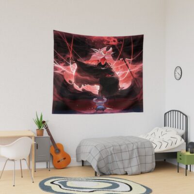 Hollow Knight And Grimm Facing Tapestry